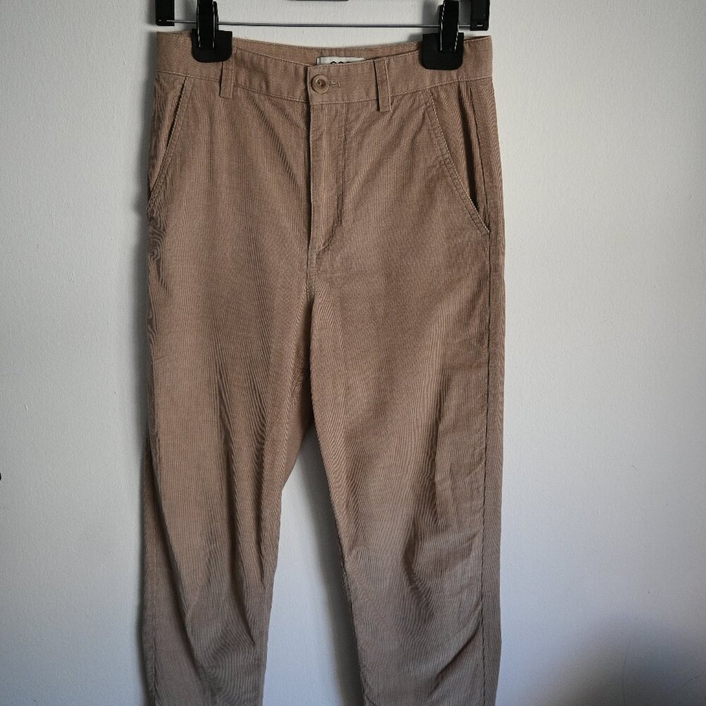 COS High-Waist Corduroy Pants – Beige – Size 4